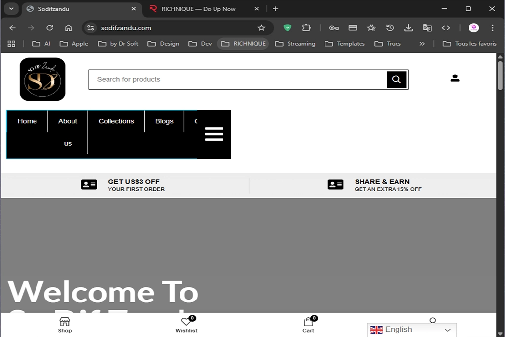 Site e-commerce institutionnel - Plateforme de vente professionnelle avec interface utilisateur moderne