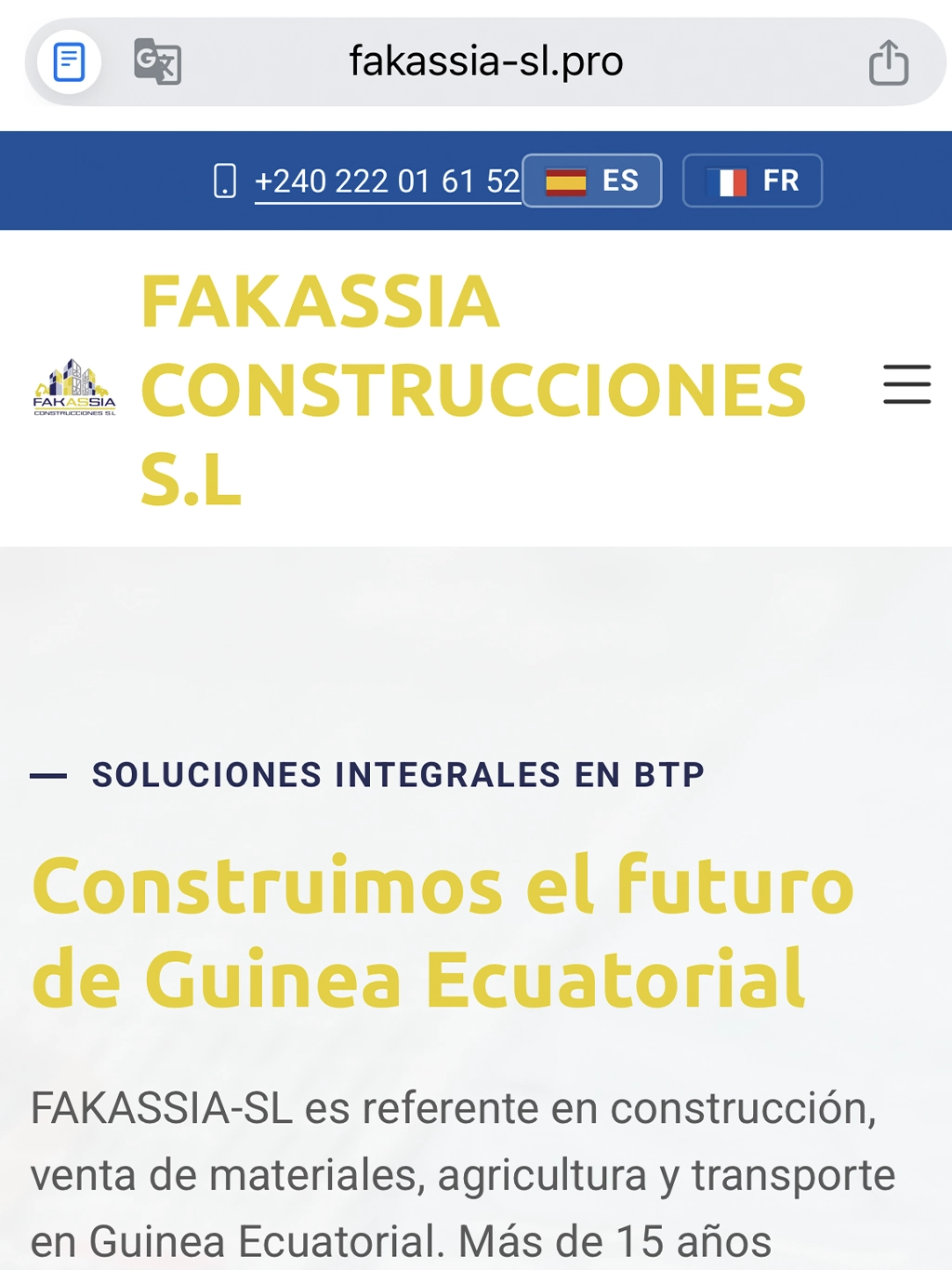 Site vitrine PME - Développement web responsive pour entreprise locale à Brazzaville